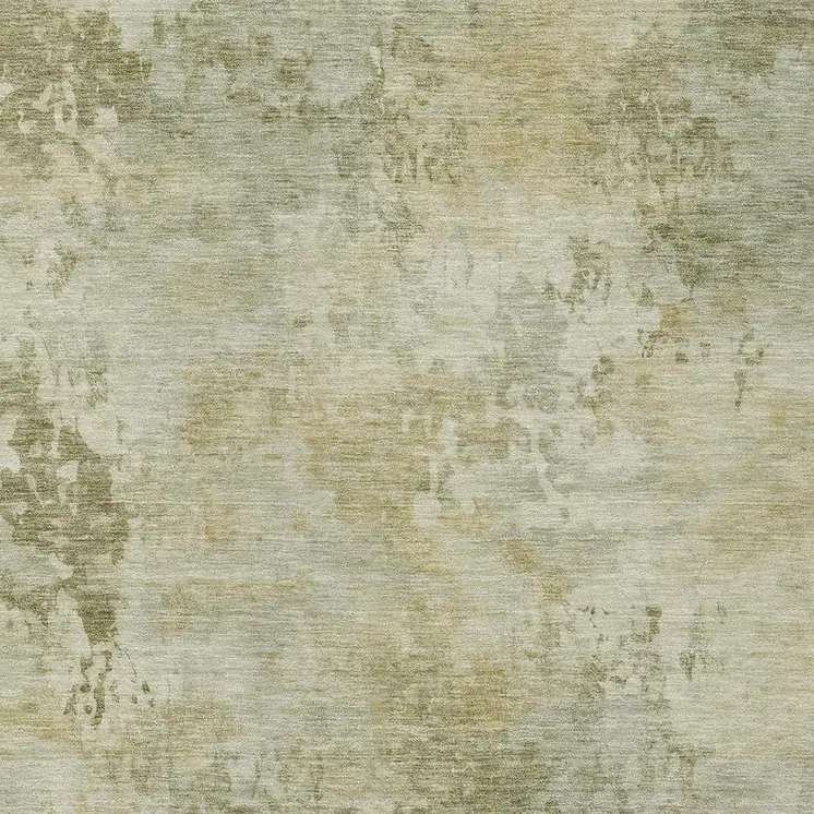 3' X 5' Sage And Beige Abstract Washable Indoor Outdoor Area Rug