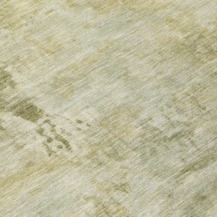9' X 12' Sage And Beige Abstract Washable Indoor Outdoor Area Rug