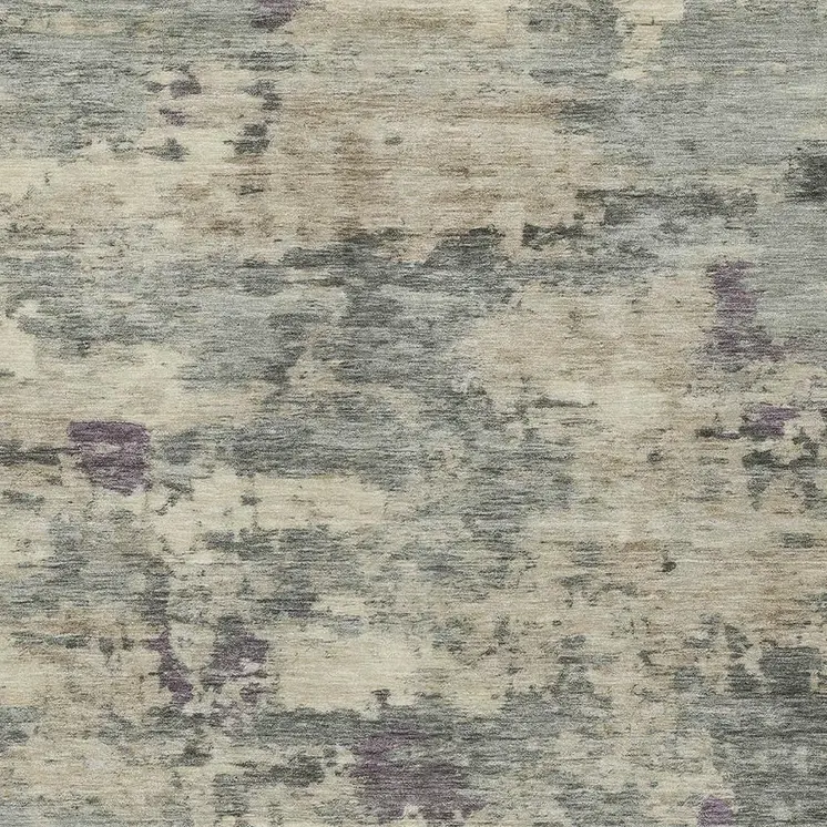 3' X 5' Sage Gray And Plum Abstract Washable Indoor Outdoor Area Rug