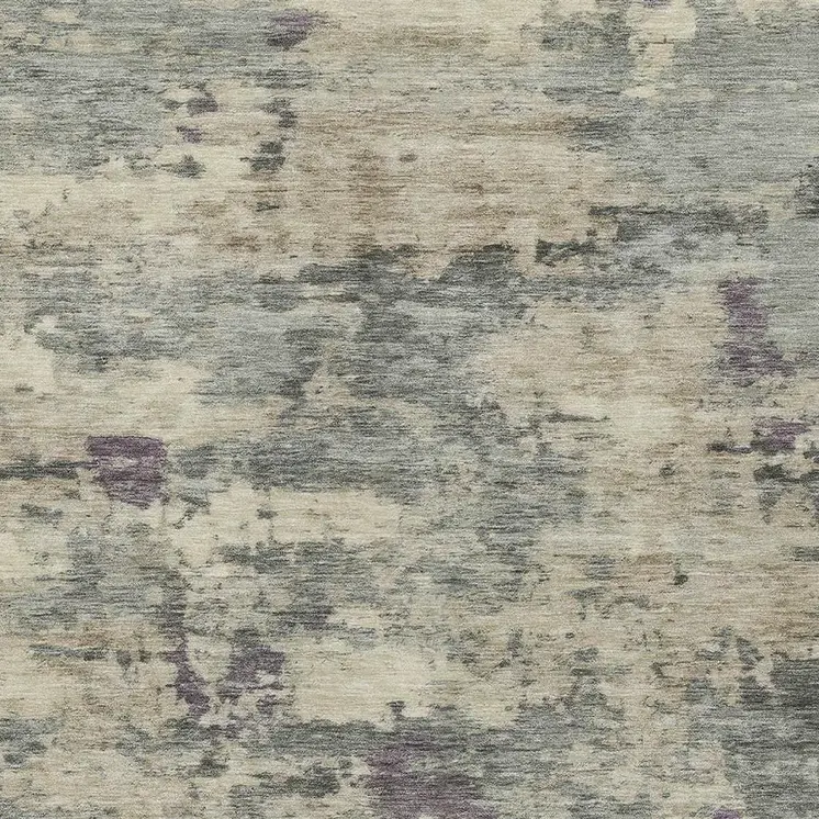 8' X 10' Sage Gray And Plum Abstract Washable Indoor Outdoor Area Rug
