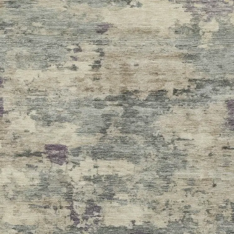 9' X 12' Sage Gray And Plum Abstract Washable Indoor Outdoor Area Rug
