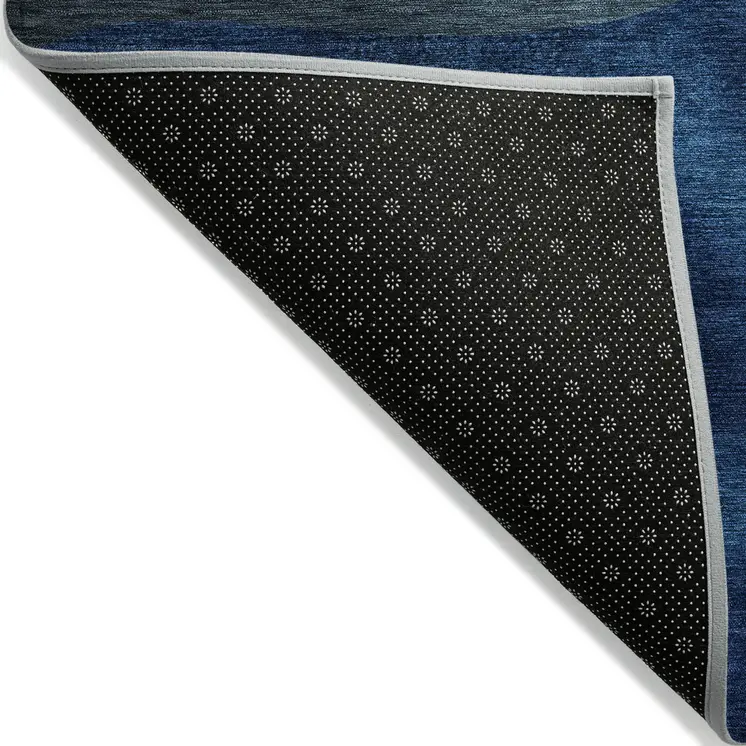 3' X 5' Blue And Brown Animal Print Washable Indoor Outdoor Area Rug