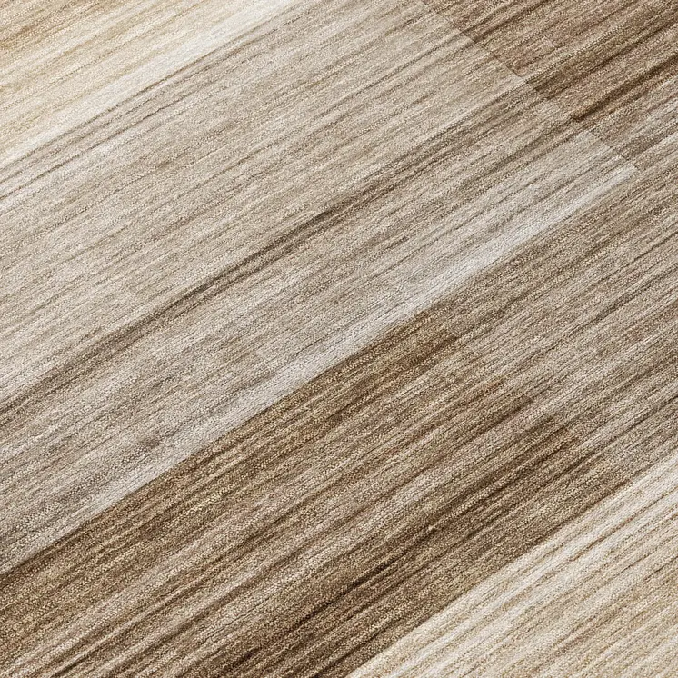5' X 8' Brown And Ivory Striped Washable Indoor Outdoor Area Rug