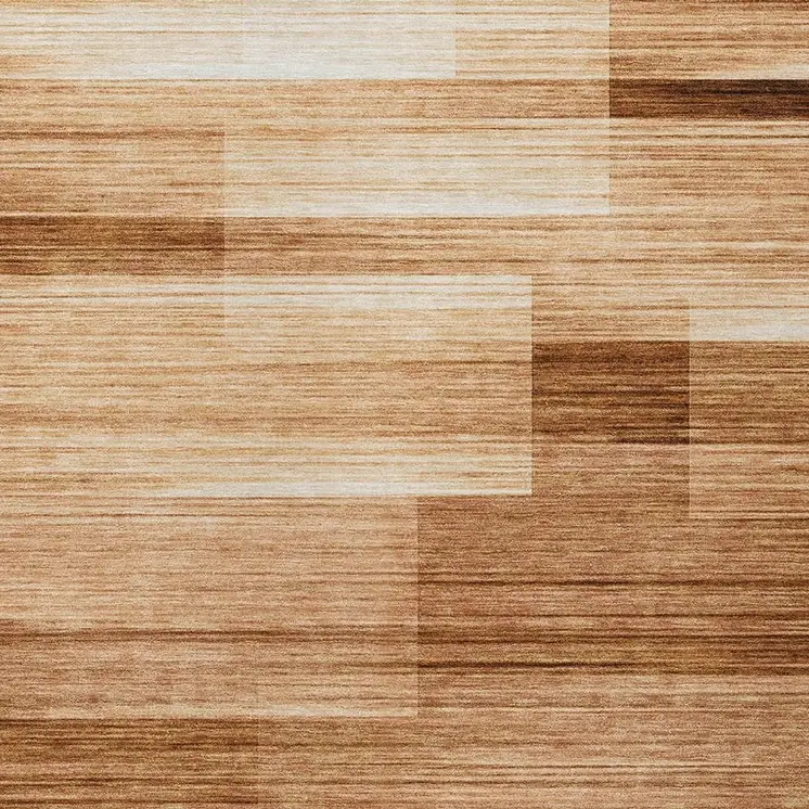 10' X 14' Rust And Ivory Striped Washable Indoor Outdoor Area Rug