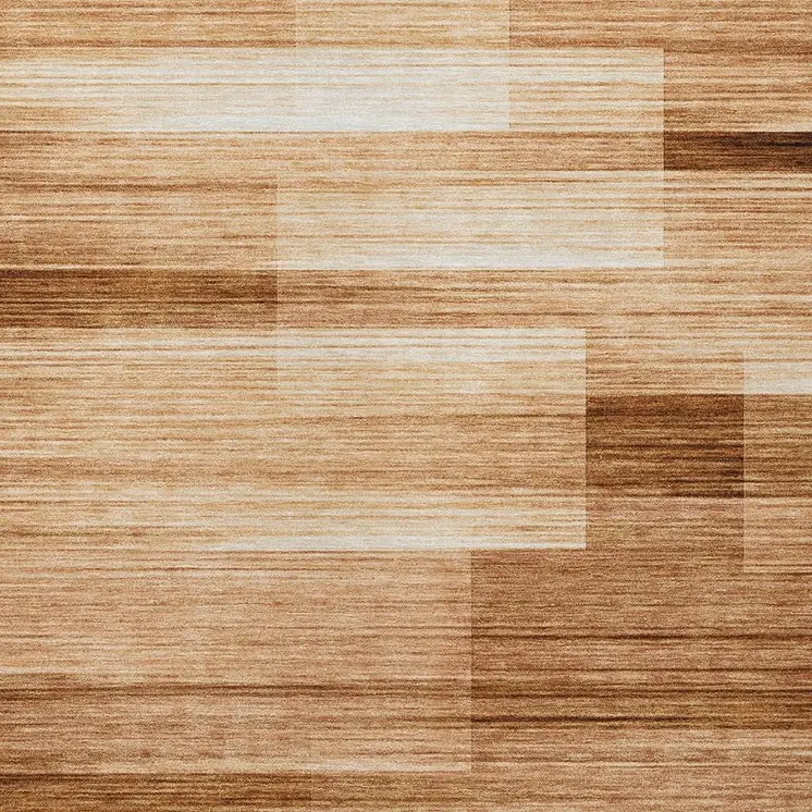 10' X 14' Rust And Ivory Striped Washable Indoor Outdoor Area Rug