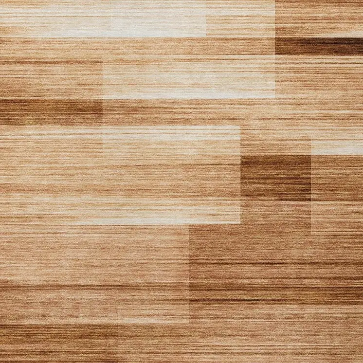 10' X 14' Rust And Ivory Striped Washable Indoor Outdoor Area Rug