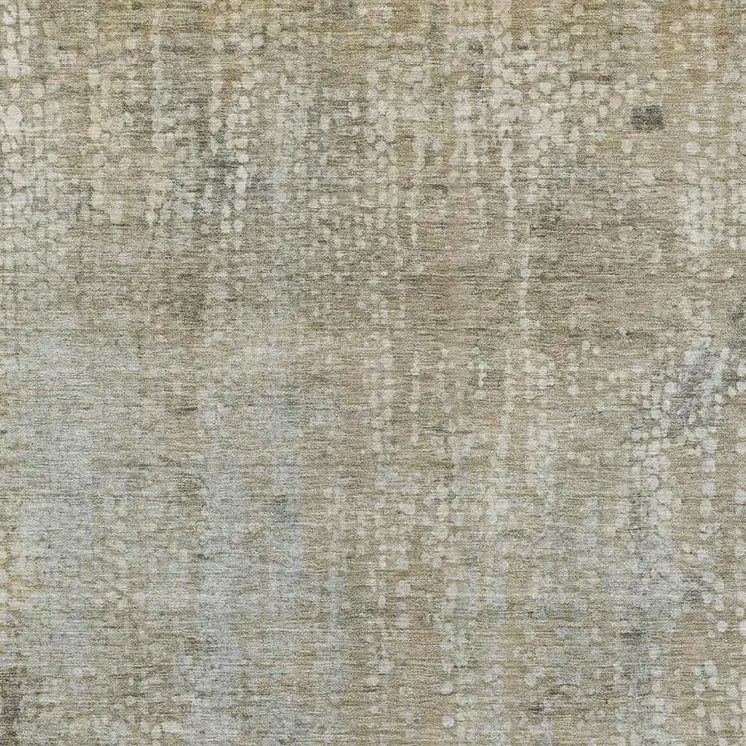 3' X 5' Beige And Ivory Abstract Washable Indoor Outdoor Area Rug