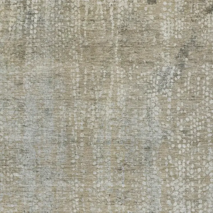 5' X 8' Beige And Ivory Abstract Washable Indoor Outdoor Area Rug