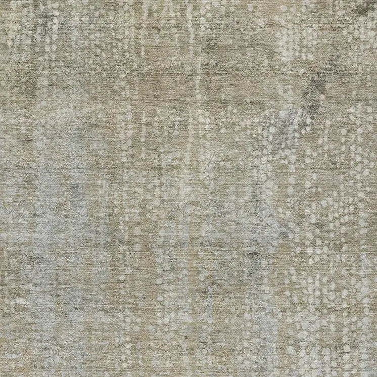 9' X 12' Beige And Ivory Abstract Washable Indoor Outdoor Area Rug
