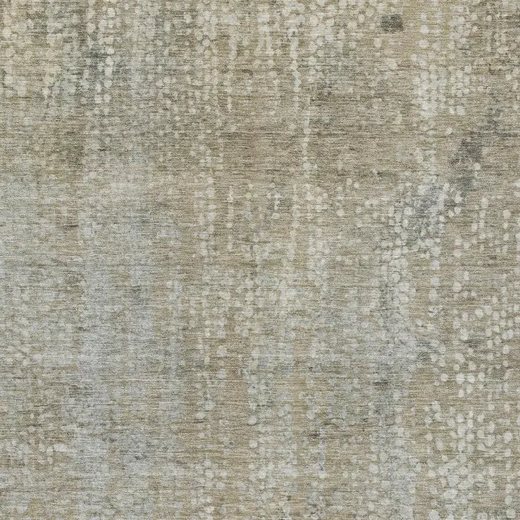 10' X 14' Beige And Ivory Abstract Washable Indoor Outdoor Area Rug