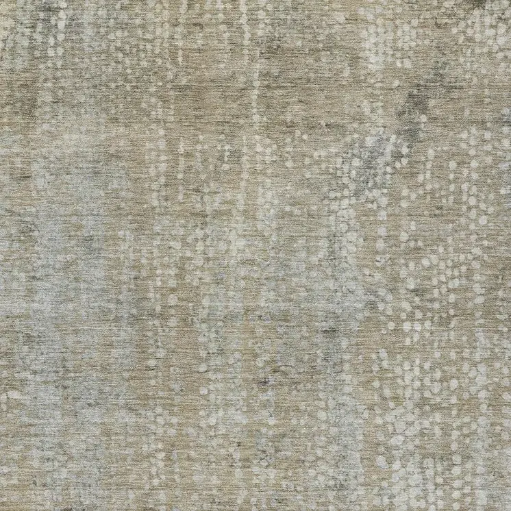 10' X 14' Beige And Ivory Abstract Washable Indoor Outdoor Area Rug