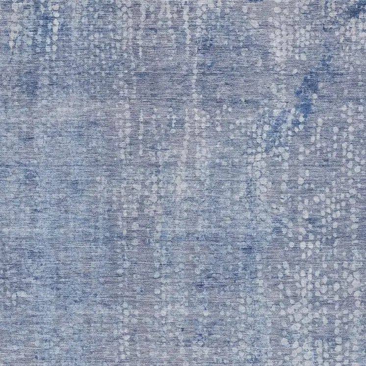 8' X 10' Blue And Ivory Abstract Washable Indoor Outdoor Area Rug