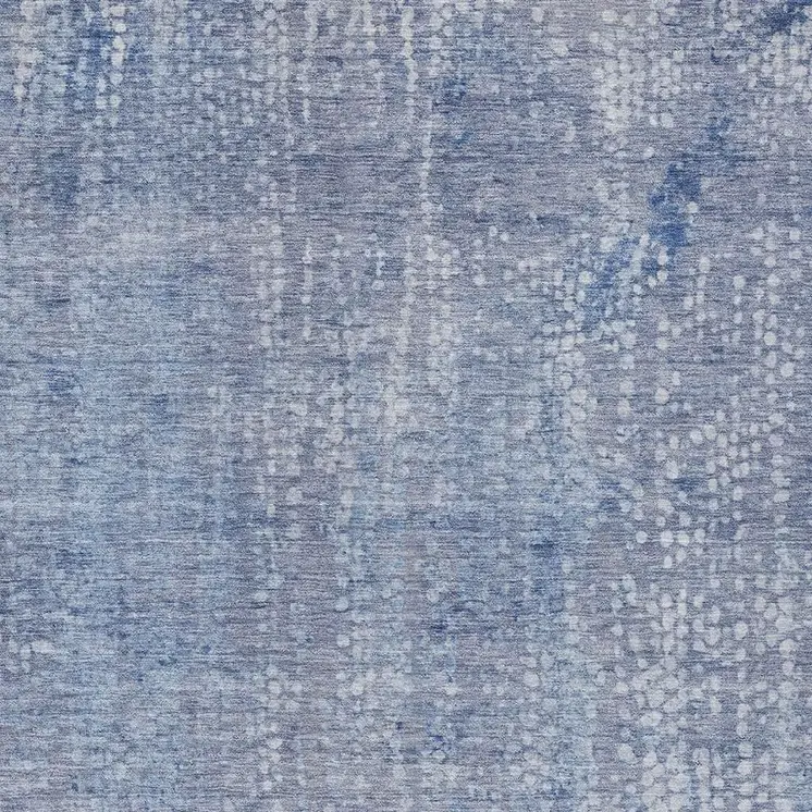 10' X 14' Blue And Ivory Abstract Washable Indoor Outdoor Area Rug