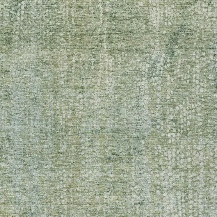 3' X 5' Green And Ivory Abstract Washable Indoor Outdoor Area Rug