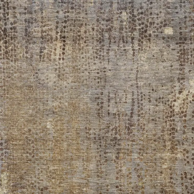 8' X 10' Brown And Ivory Abstract Washable Indoor Outdoor Area Rug