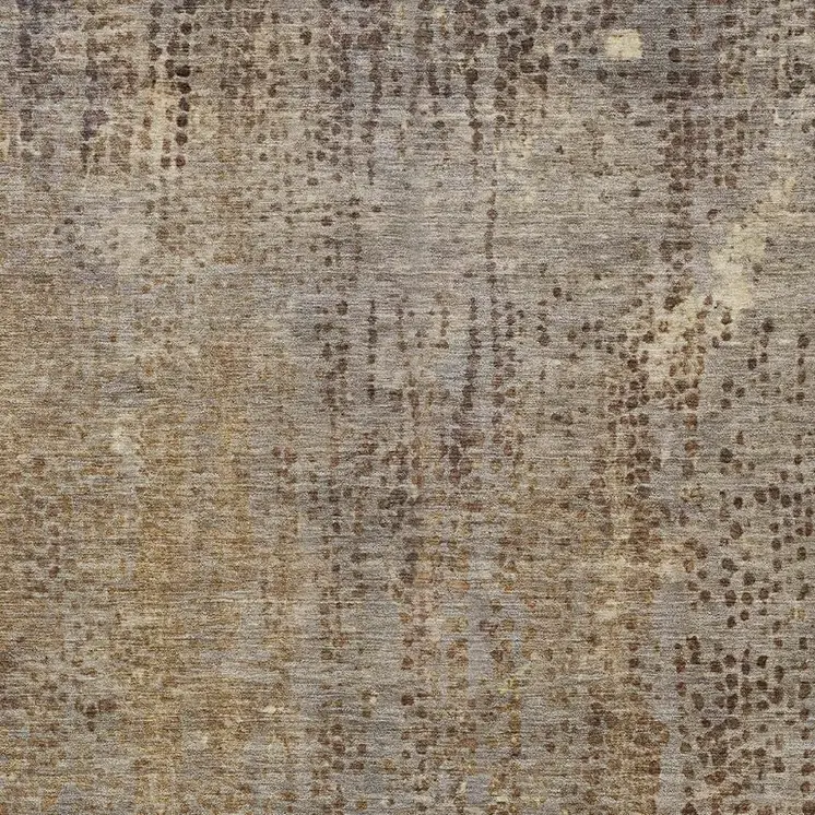 8' X 10' Brown And Ivory Abstract Washable Indoor Outdoor Area Rug