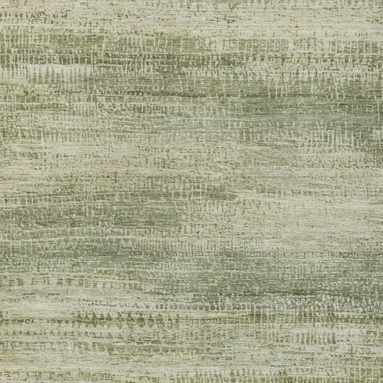 3' X 5' Artichoke Green And Beige Abstract Washable Indoor Outdoor Area Rug