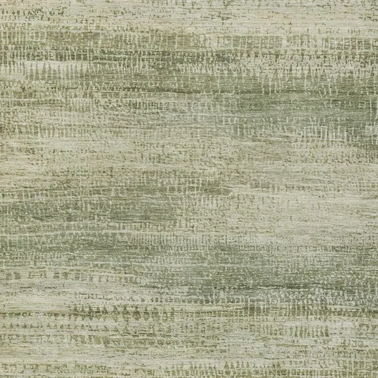 3' X 5' Artichoke Green And Beige Abstract Washable Indoor Outdoor Area Rug