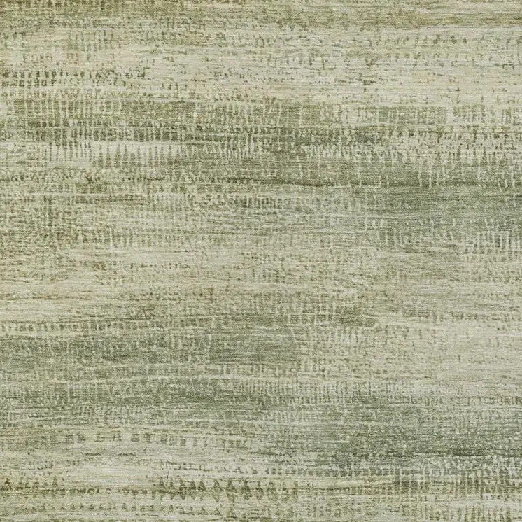 5' X 8' Artichoke Green And Beige Abstract Washable Indoor Outdoor Area Rug