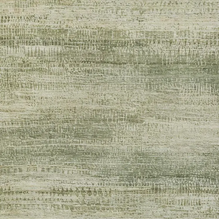 8' X 10' Artichoke Green And Beige Abstract Washable Indoor Outdoor Area Rug