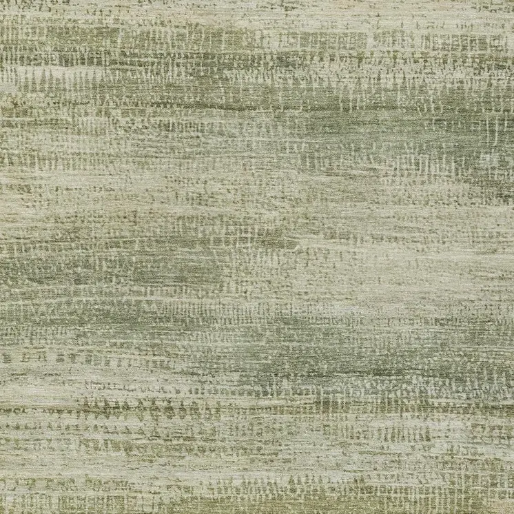9' X 12' Artichoke Green And Beige Abstract Washable Indoor Outdoor Area Rug