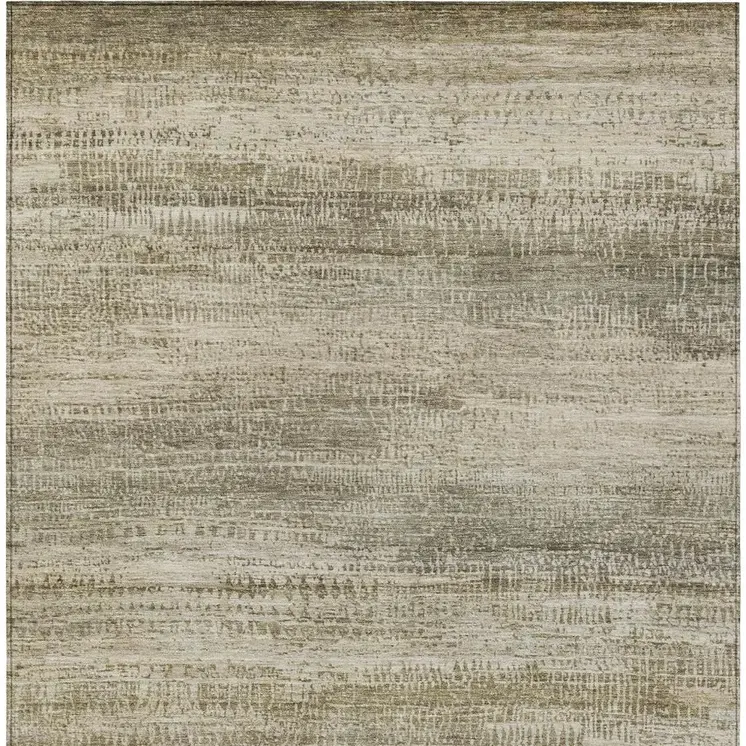 5' X 8' Taupe And Beige Abstract Washable Indoor Outdoor Area Rug
