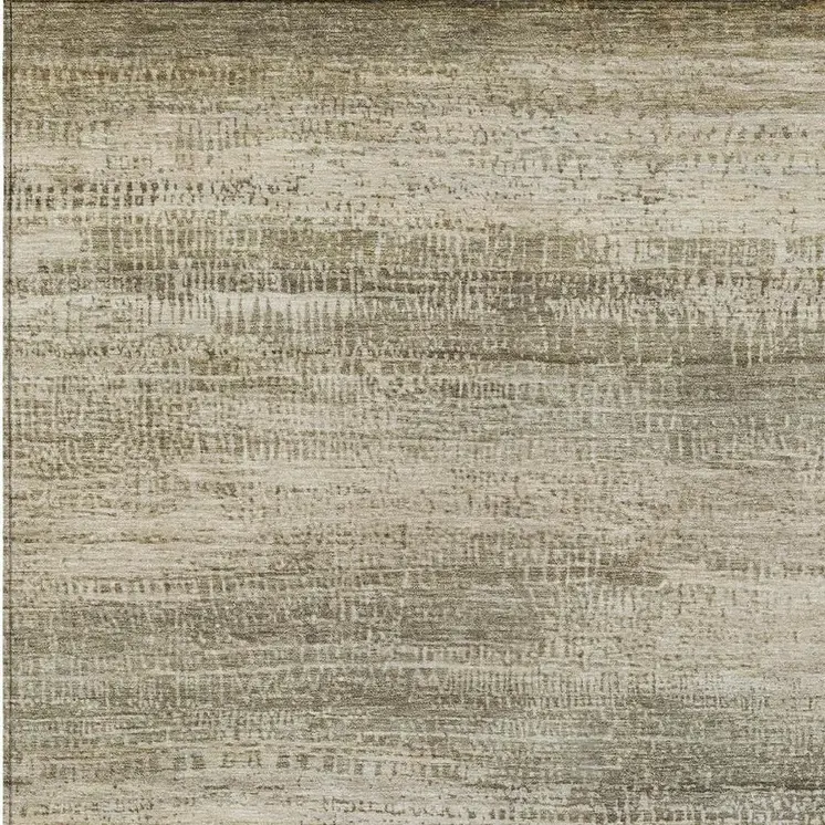 9' X 12' Taupe And Beige Abstract Washable Indoor Outdoor Area Rug