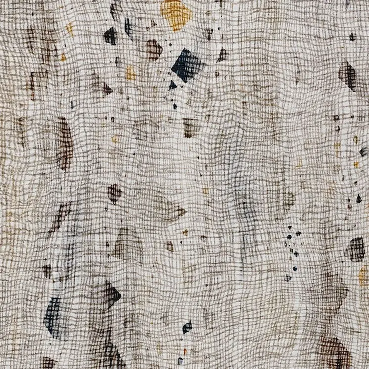 10' X 14' Linen And Gold Abstract Washable Indoor Outdoor Area Rug