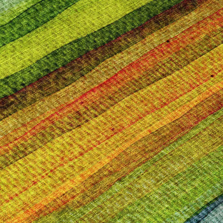 8' Green Teal Blue And Copper Round Striped Washable Indoor Outdoor Area Rug