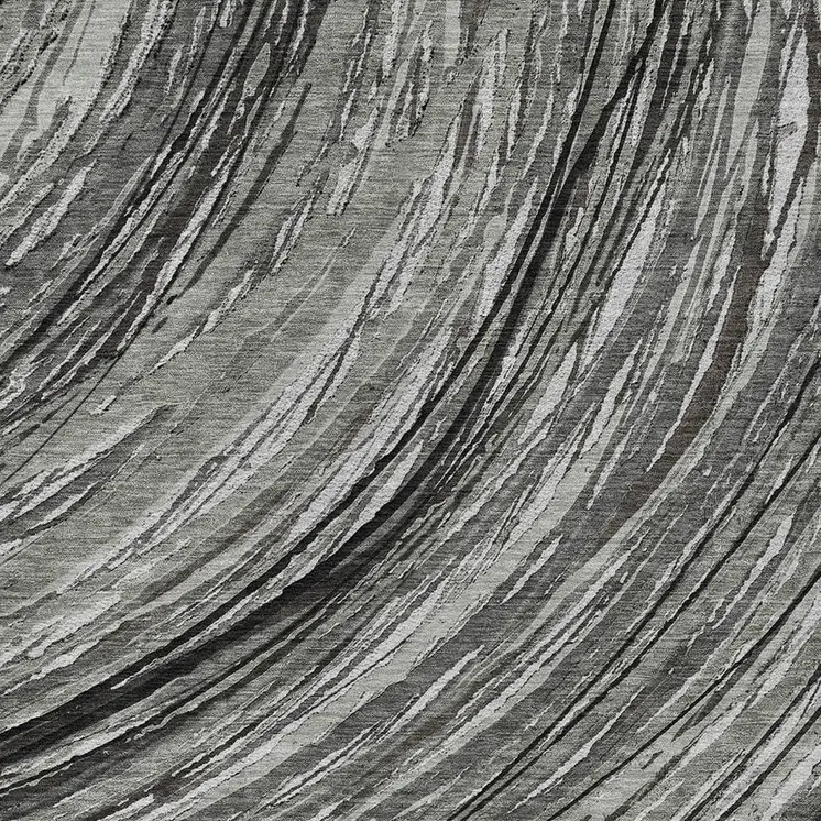 10' X 14' Taupe Charcoal And Ivory Abstract Washable Indoor Outdoor Area Rug