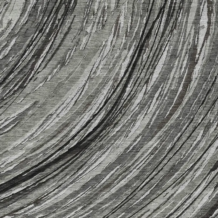 10' X 14' Taupe Charcoal And Ivory Abstract Washable Indoor Outdoor Area Rug