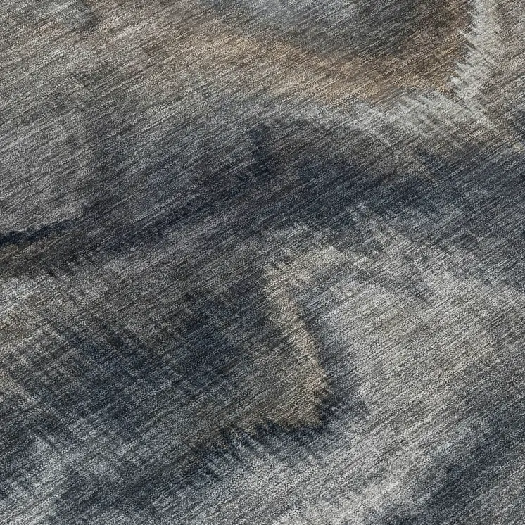 3' X 5' Gray And Silver Abstract Washable Indoor Outdoor Area Rug