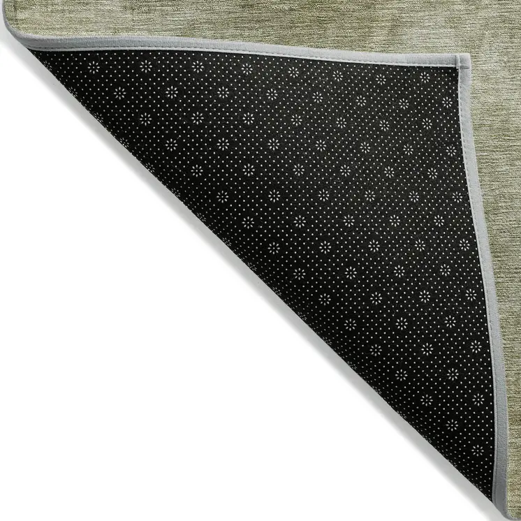 8' X 10' Sage And Ivory Abstract Washable Indoor Outdoor Area Rug