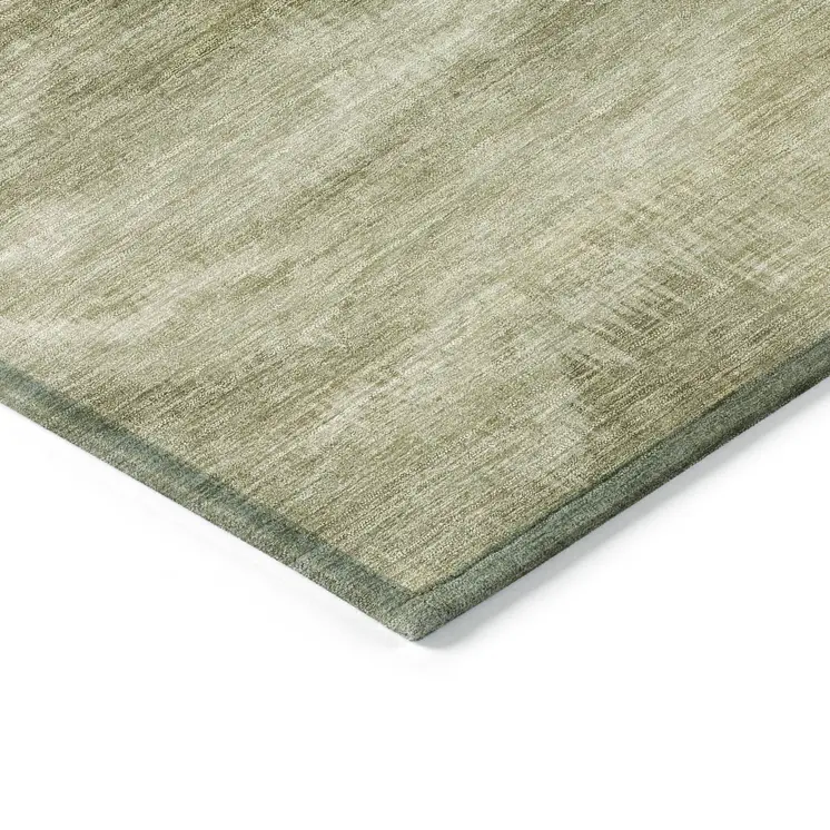 8' X 10' Sage And Ivory Abstract Washable Indoor Outdoor Area Rug