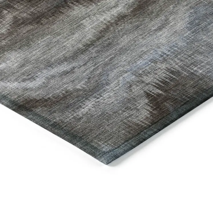 3' X 5' Taupe And Ivory Abstract Washable Indoor Outdoor Area Rug