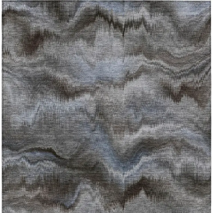 3' X 5' Taupe And Ivory Abstract Washable Indoor Outdoor Area Rug