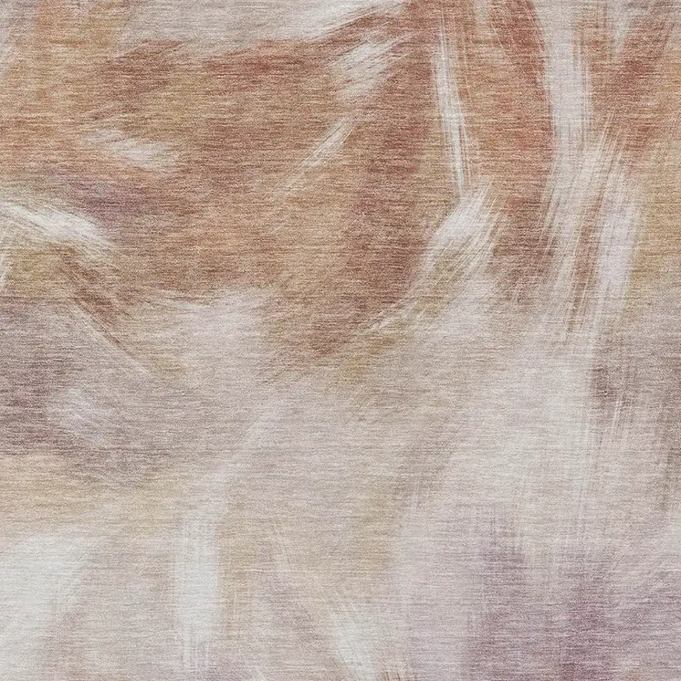 8' X 10' Copper And Ivory Abstract Washable Indoor Outdoor Area Rug
