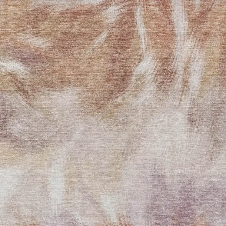 10' X 14' Copper And Ivory Abstract Washable Indoor Outdoor Area Rug