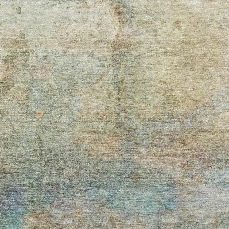 10' X 14' Wheat Sky Blue And Beige Abstract Washable Indoor Outdoor Area Rug