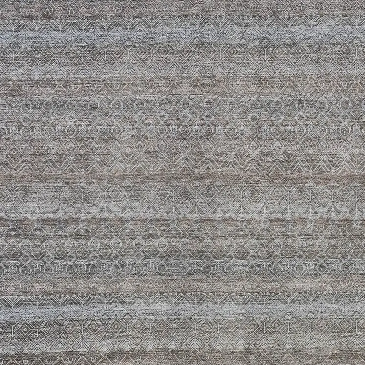 10' X 14' Brown And Beige Striped Washable Indoor Outdoor Area Rug