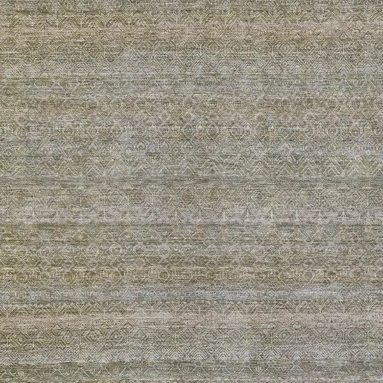 3' X 5' Khaki And Beige Striped Washable Indoor Outdoor Area Rug