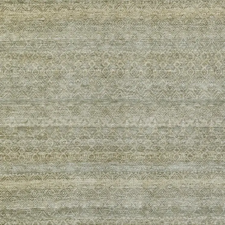 5' X 8' Linen And Beige Striped Washable Indoor Outdoor Area Rug