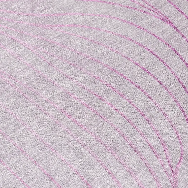 9' X 12' Blush And Silver Abstract Washable Indoor Outdoor Area Rug