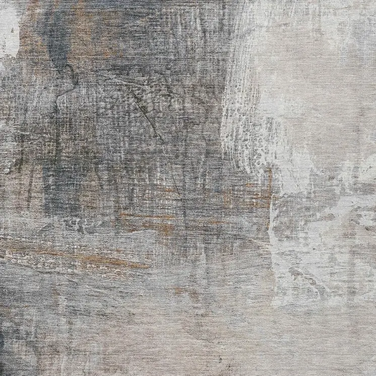 10' X 14' Beige And Gray Abstract Washable Indoor Outdoor Area Rug