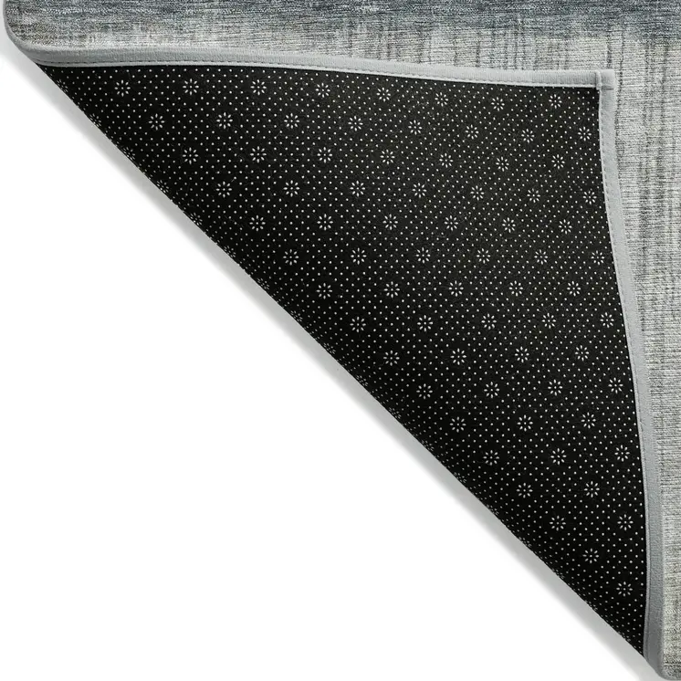 8' X 10' Blue And Gray Abstract Washable Indoor Outdoor Area Rug