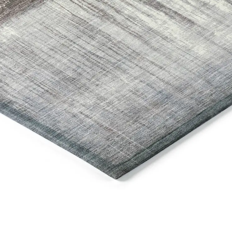 3' X 5' Rust And Ivory Abstract Washable Indoor Outdoor Area Rug
