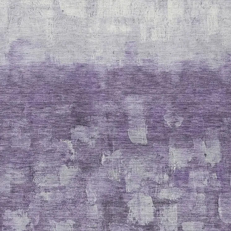 5' X 8' Purple And Silver Abstract Washable Indoor Outdoor Area Rug