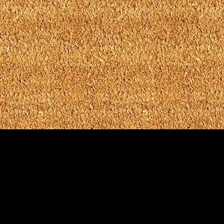24" X 36" Natural And Black Color Block Hello Outdoor Coir Door Mat