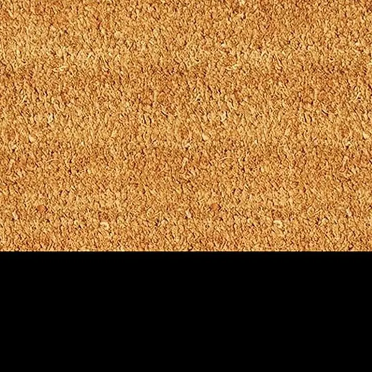 24" X 36" Natural And Black Color Block Hello Outdoor Coir Door Mat