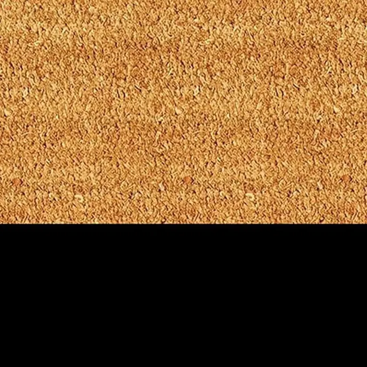 24" X 36" Natural And Black Color Block Hello Outdoor Coir Door Mat
